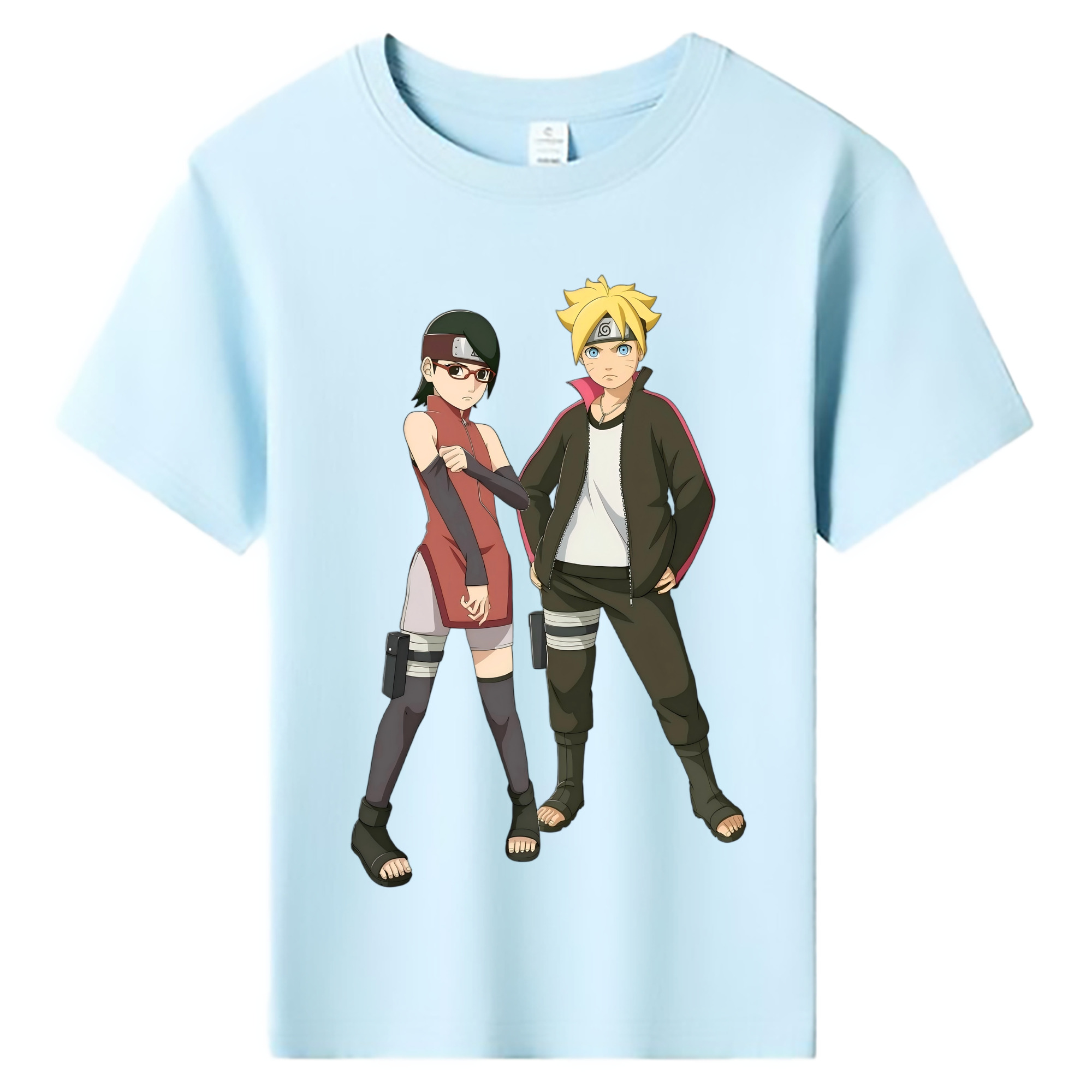 （画像用） NARUTO -ナルト- うずまき ボルト Uzumaki Boruto 綿100％キッズTシャツ（フロントプリント）